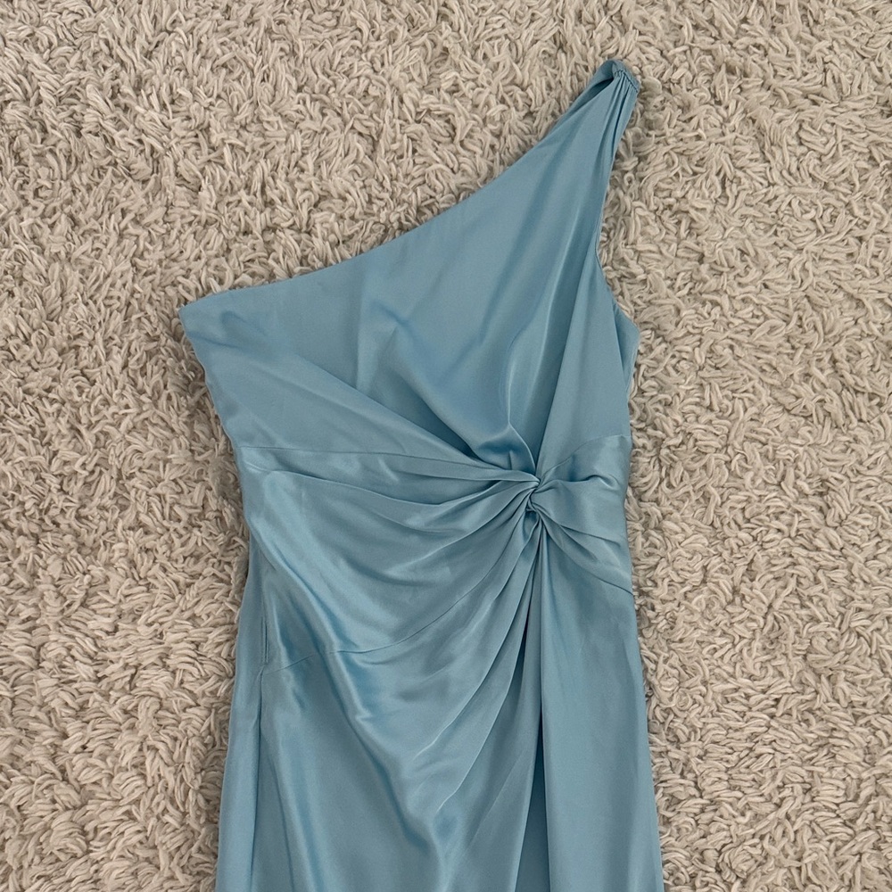 Elegant Abercrombie One-Shoulder Blue Dress